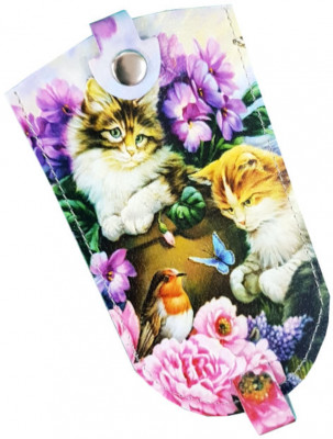 Ключница "Коты с цветами"