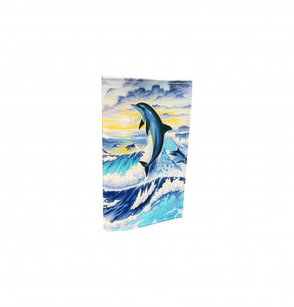 ОБложка для автодокументов "Дельфины 3"