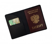 Обложка для паспорта "Черный краст"