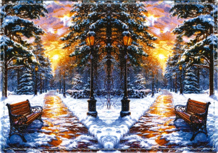 Складной картхолдер "Зимний вечер"