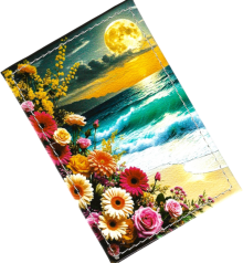 Чехол для проездного "Цветы у моря"