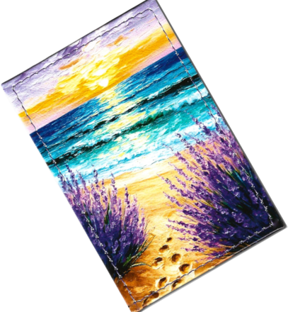 Чехол для проездного "Лаванда у моря"