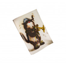 Обложка для автодокументов "Кот и труба"