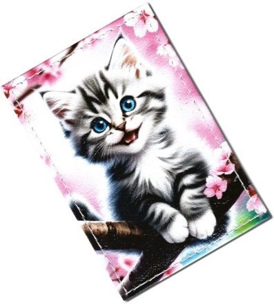 Чехол для проездного "Котенок на ветке"