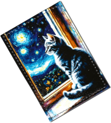 Чехол для проездного "Котик у окна"