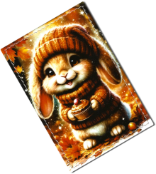 Чехол для проездного "Зайченок с кексом"