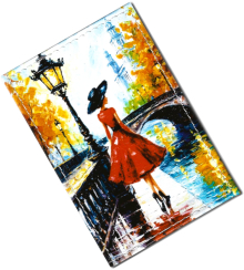 Чехол для проездного "Дама в красном"