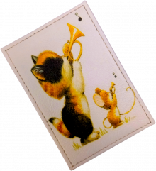 Чехол для проездного "Кот и труба"