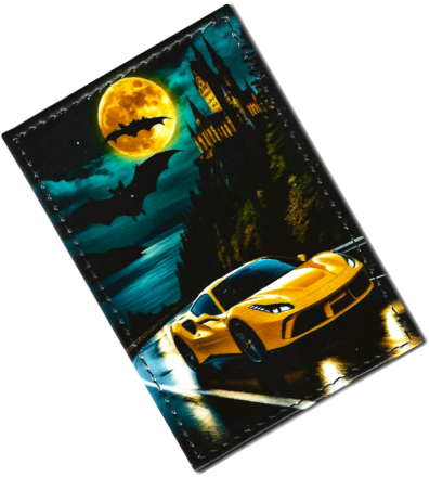 Чехол для проездного "Авто и летучая мышь"