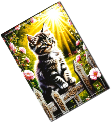 Чехол для проездного "Котенок на заборе"