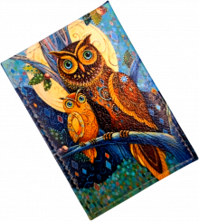 Чехол для проездного "Сова и совенок"