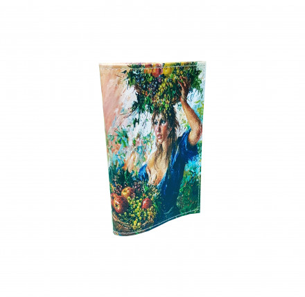 Обложка для паспорта "Девушка с корзинкой"