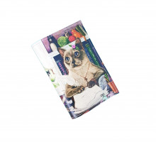 Обложка для паспорта "Кот пишет"