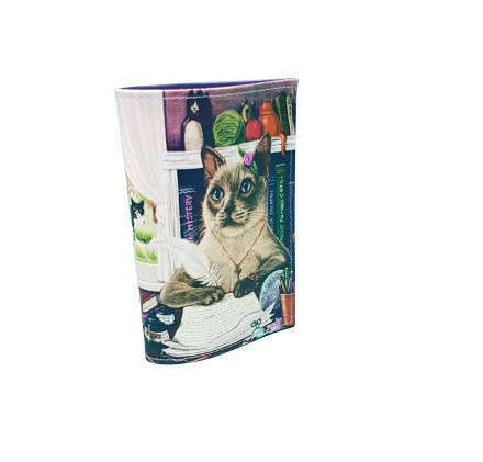 Обложка для паспорта "Кот пишет"