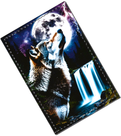 Чехол для проездного "Волк и луна"