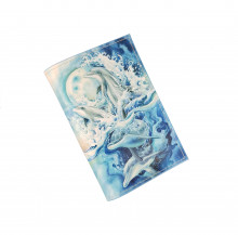 Обложка для паспорта "Дельфины"