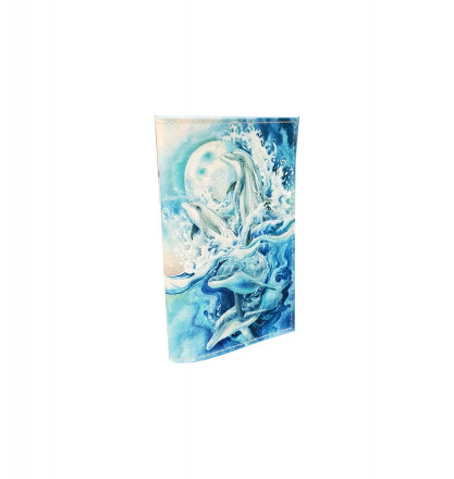 Обложка для паспорта "Дельфины"