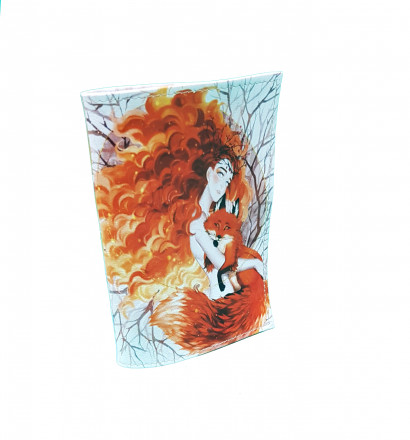 Обложка для паспорта "Рыжая с лисой"