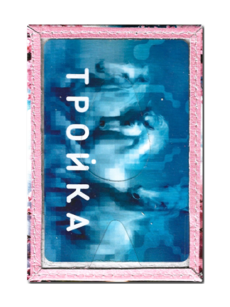 Чехол для проездного "Девушка и розы"