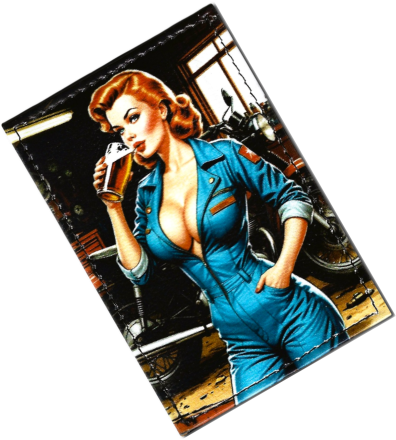 Чехол для проездного "Девушка с бокалом"