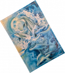 Чехол для проездного "Дельфины"