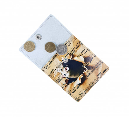 Монетница "Мышка и ноты"