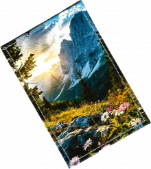 Чехол для проездного "Рассвет в горах"