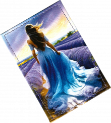 Чехол для проездного "Девушка в лавандовом поле"