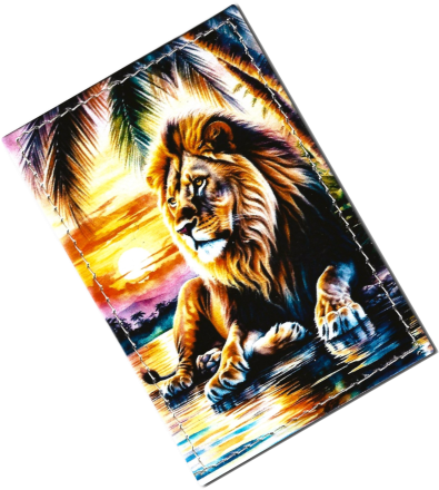 Чехол для проездного "Лев у пальмы"