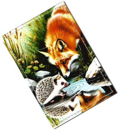 Чехол для проездного "Лиса и ежик"