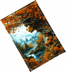 Чехол для проездного "Девушка.Дерево"