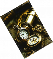 Чехол для проездного "Часы и труба"