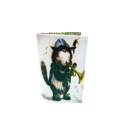 Визитница "Кот и труба"