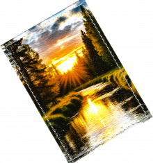 Чехол для проездного "Рассвет у реки"