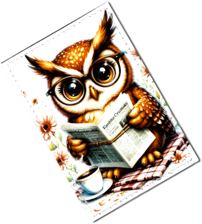 Чехол для проездного "Сова с газетой"