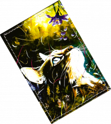 Чехол для проездного "Кот и цветочек"