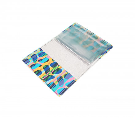 Обложка для атводокументов "Камни" с кожаными захватами