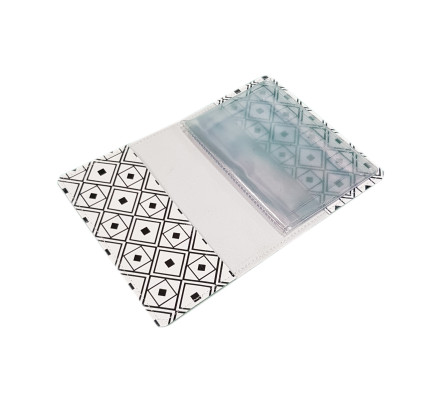 Обложка для атводокументов "Графика" с кожаными захватами