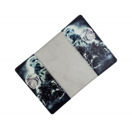 Обложка для паспорта "Игра престолов" с кожаными захватами