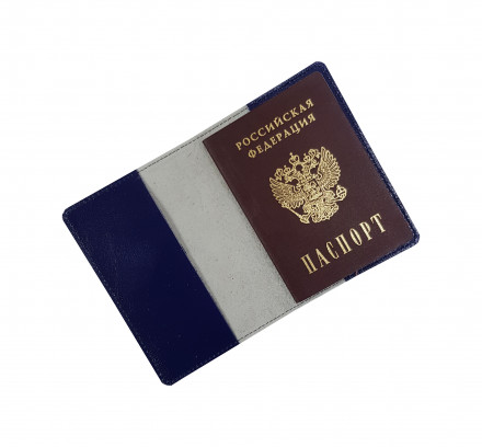 Обложка для паспорта "Супермен" с кожаными захватами