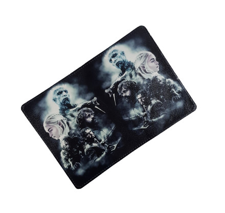 Обложка для автодокументов "Игра престолов" с кожаными захватами