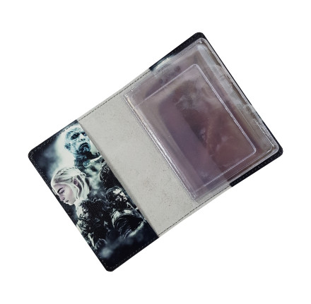 Обложка для автодокументов "Игра престолов" с кожаными захватами