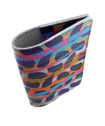 Обложка для паспорта "Камни" с кожаными захватами