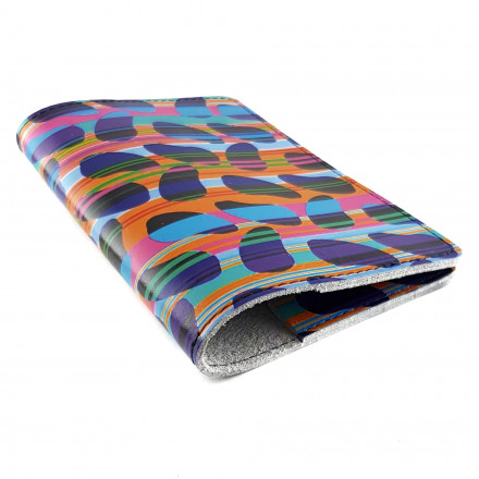 Обложка для паспорта "Камни" с кожаными захватами