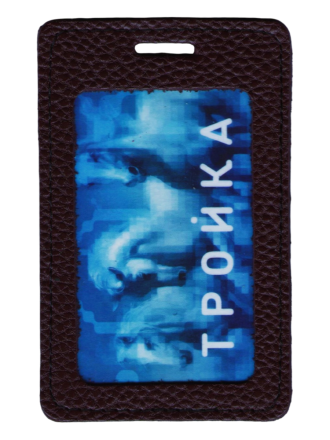 Чехол для пропуска "Бордово-коричневый флотер"