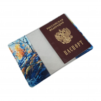 Обложка для паспорта с кожаными захватами